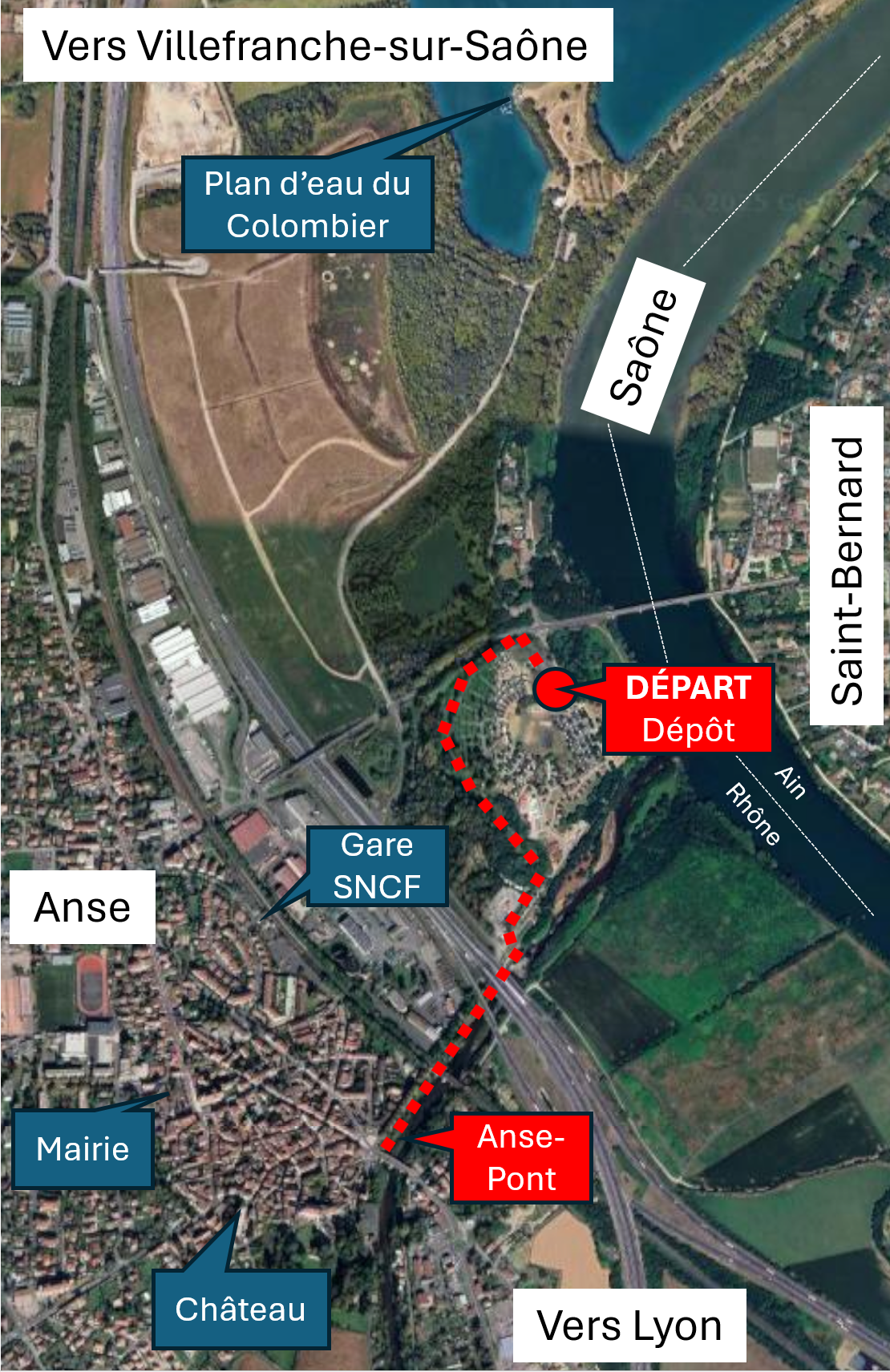 Parcours les jours de manifestation